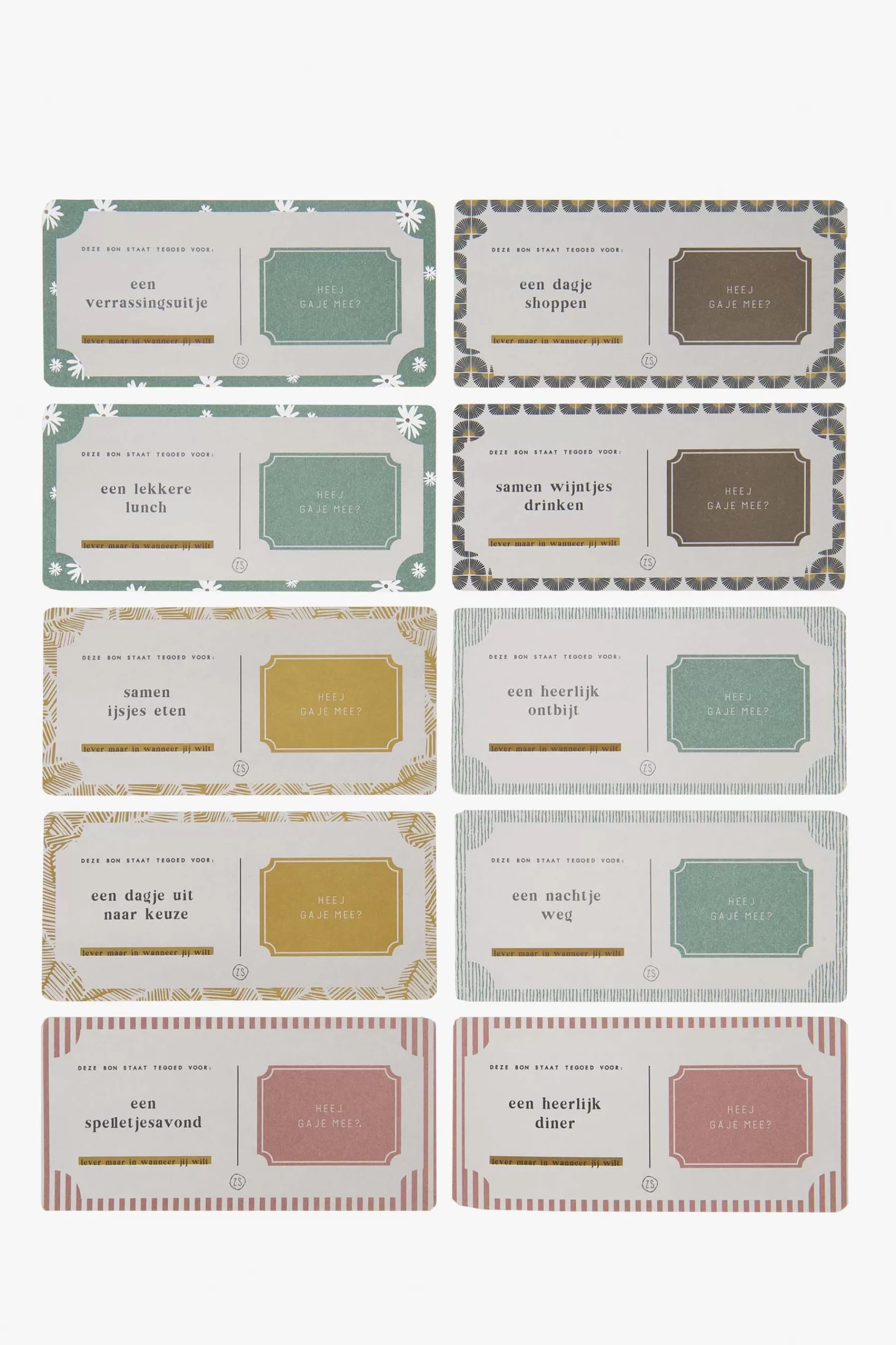 Flash Sale 10 tegoedbonnen in doosje color Versiering & Inpakken