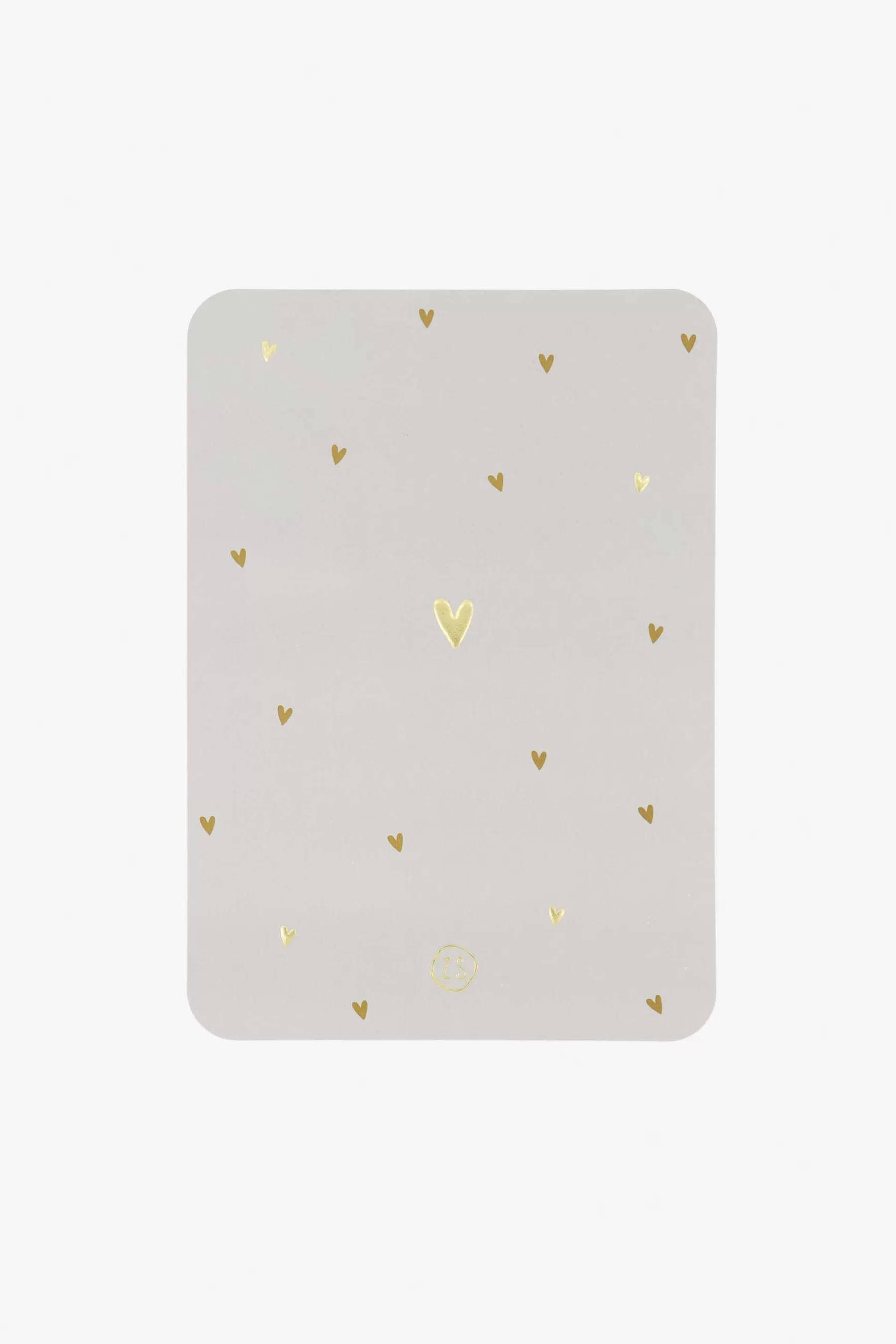 Flash Sale kaart ronde hoeken hartjes wit/goud Kaartjes