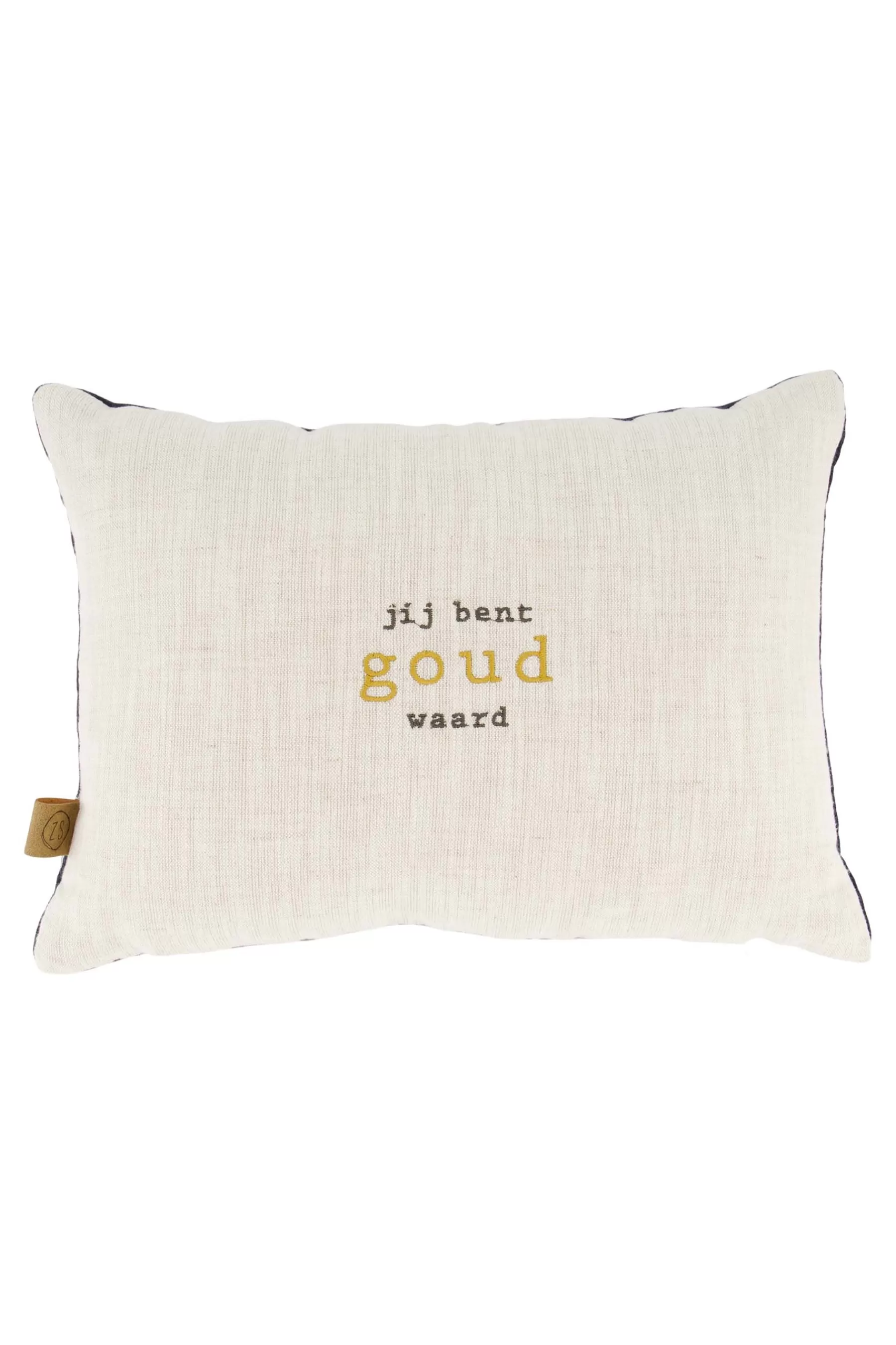 Fashion kussen jij bent goud waard 35x25cm Kussens