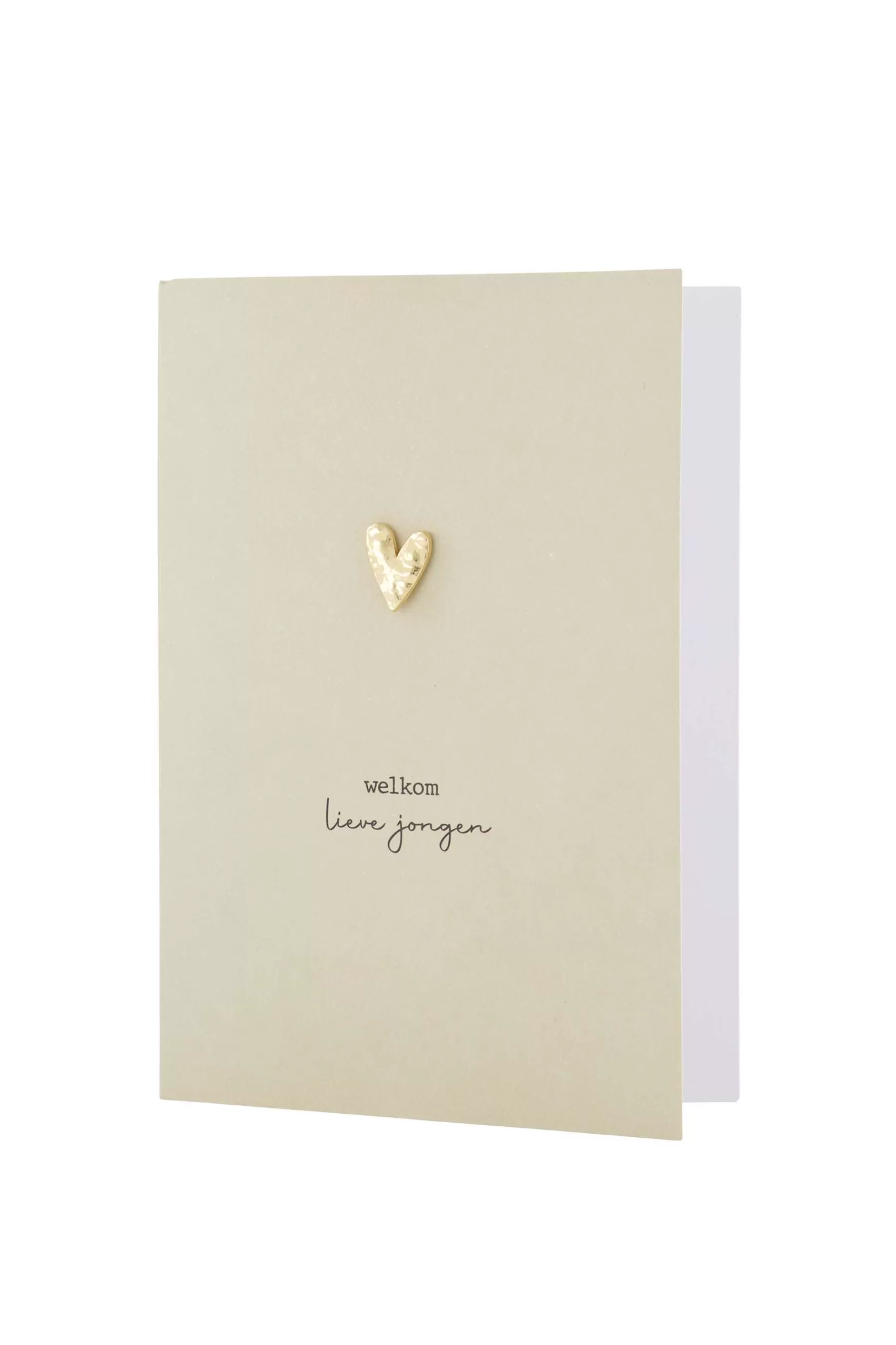 Discount wenskaart met broche welkom lieve jongen Baby